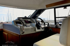 Motoryacht-charter-bavaria-virtess-420-Fly-IPS-spaceship-cockpit-3-marina-punat-croatia-korocharter